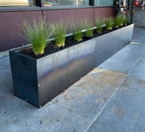 8x metal planter box|rectangular metal planter box.